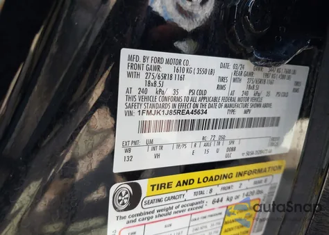 2024 Ford Expedition Xlt Max from USA, damaged, VIN 1FMJK1J85REA45634